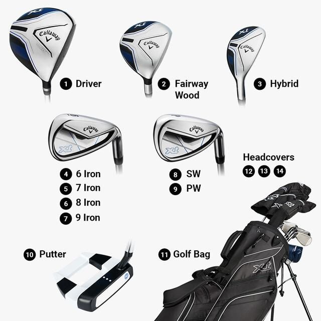 Callaway XT 26 11PC juniorský golfový set, ocel/grafit