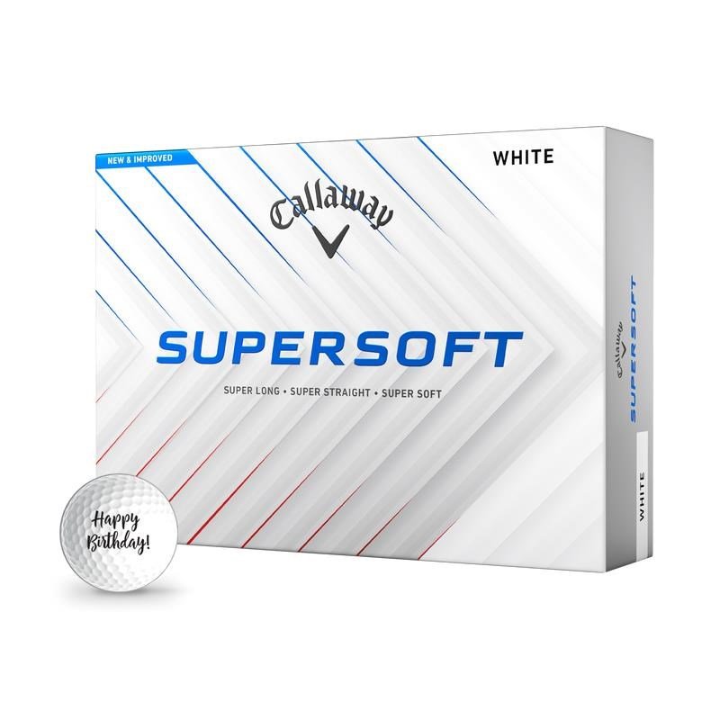 Callaway Supersoft HAPPY BIRTHDAY golfové loptičky (12 loptičiek)
