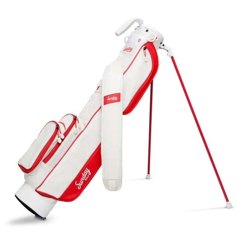 Sunday Golf Loma pencil bag, červená/off white