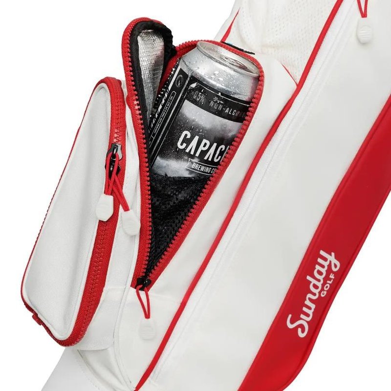 Sunday Golf Loma pencil bag, červená/off white