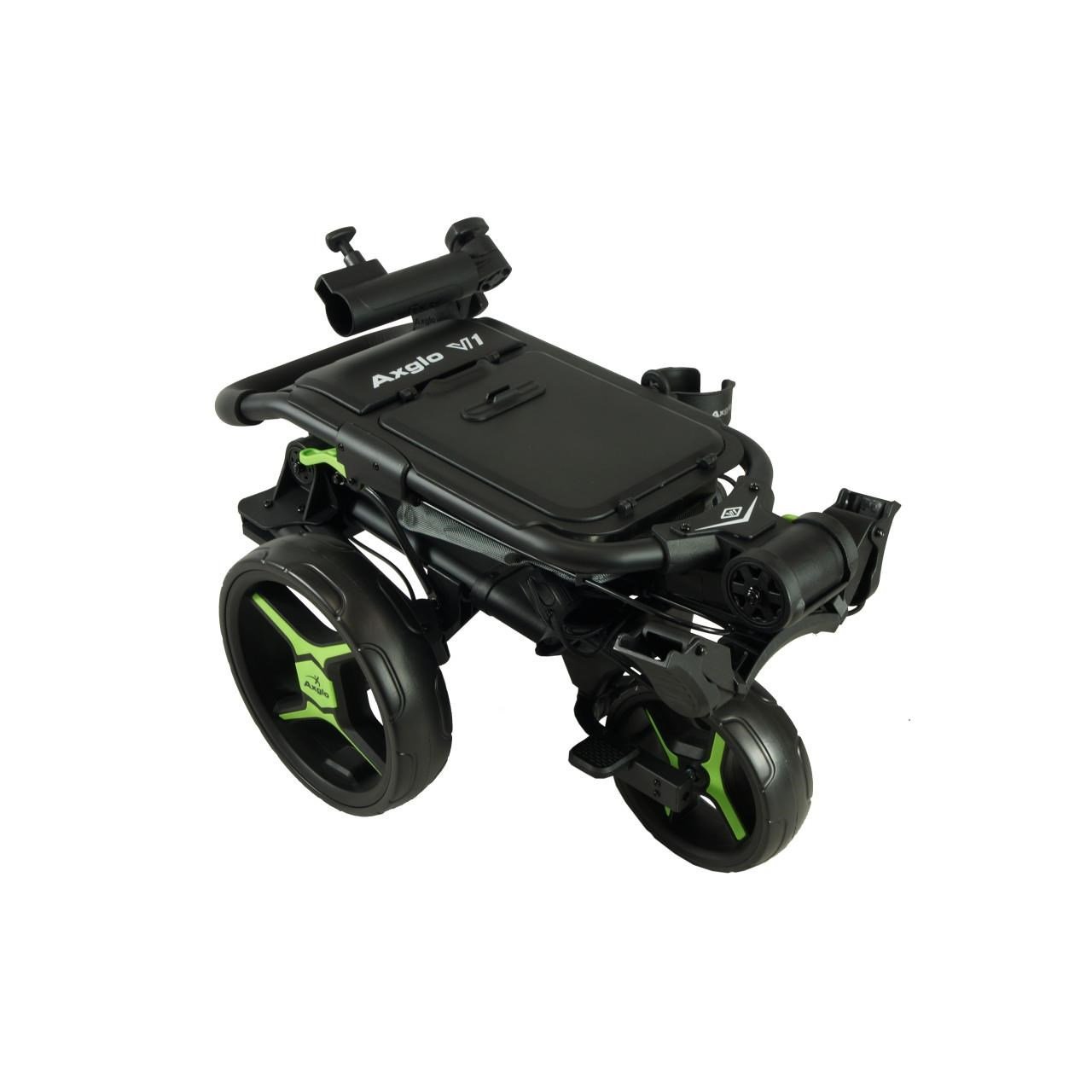 Axglo V1 manuálny golfový vozík, čierny/zelený