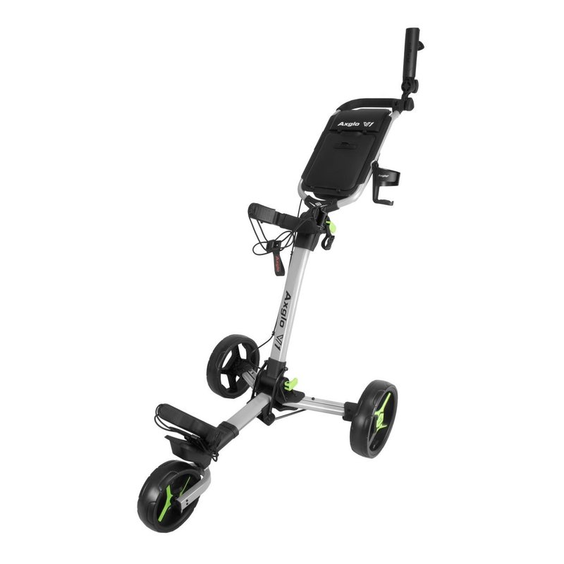 Axglo V1 manuálny golfový vozík, strieborný/zelený