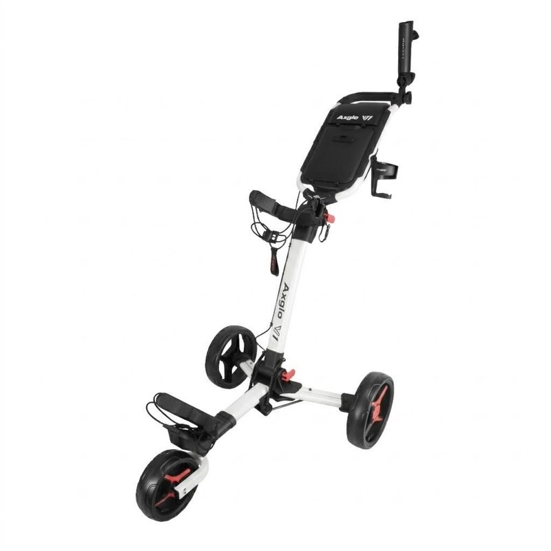Axglo V1 manuálny golfový vozík, bielo/červený