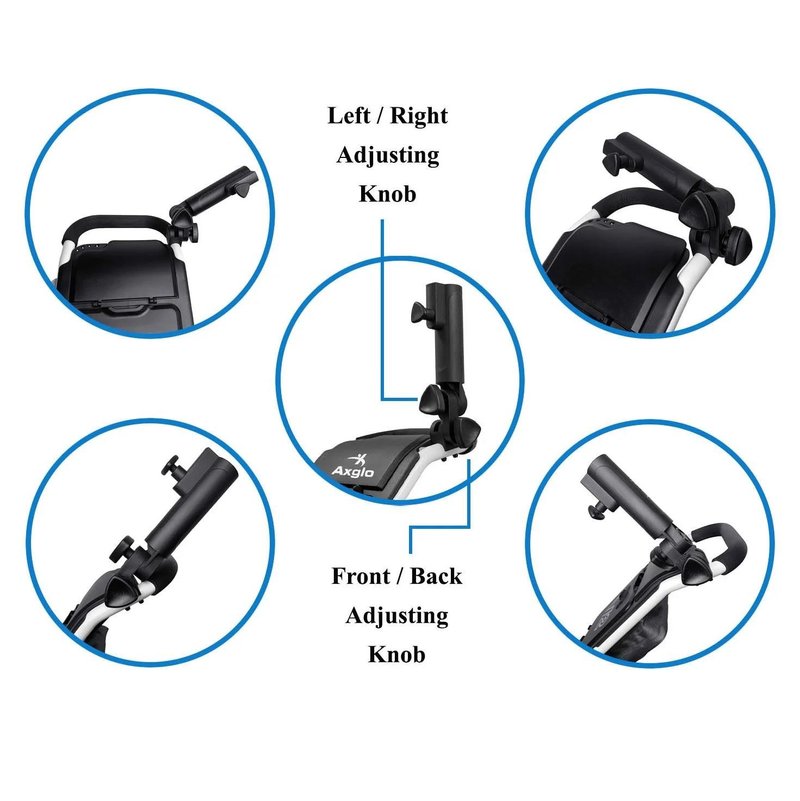 Axglo Adjustable Umbrella Holder príslušenstvo k vozíku, čierne