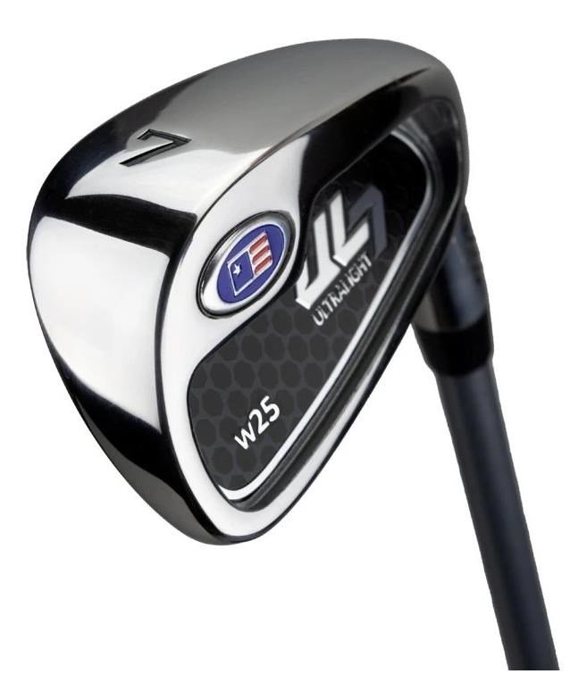 U.S. Kids Golf UL7-42 (107cm) 4-Club juniorský golfový set, grafit, + stand bag, biela/ružová