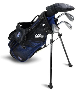 U.S. Kids Golf UL7-45 (114cm) juniorský golfový set, grafit, + stand bag, čierno/modrý