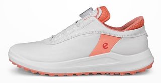 Ecco Core BOA dámske golfové topánky, biela/burnt coral