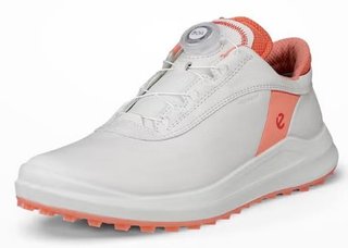 Ecco Core BOA dámske golfové topánky, biela/burnt coral