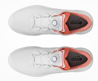 Ecco Core BOA dámske golfové topánky, biela/burnt coral