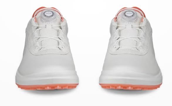 Ecco Core BOA dámske golfové topánky, biela/burnt coral