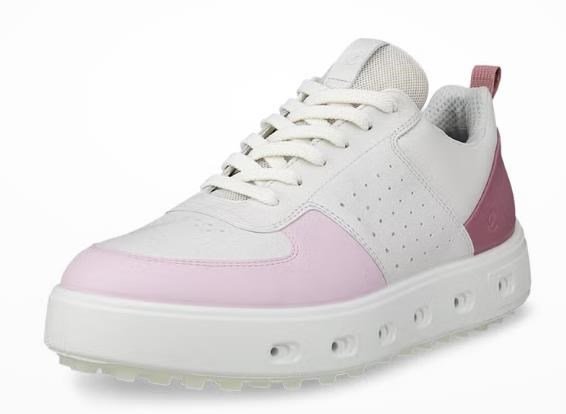 Ecco Street 720 dámske golfové topánky, biela/blush/blossom rose