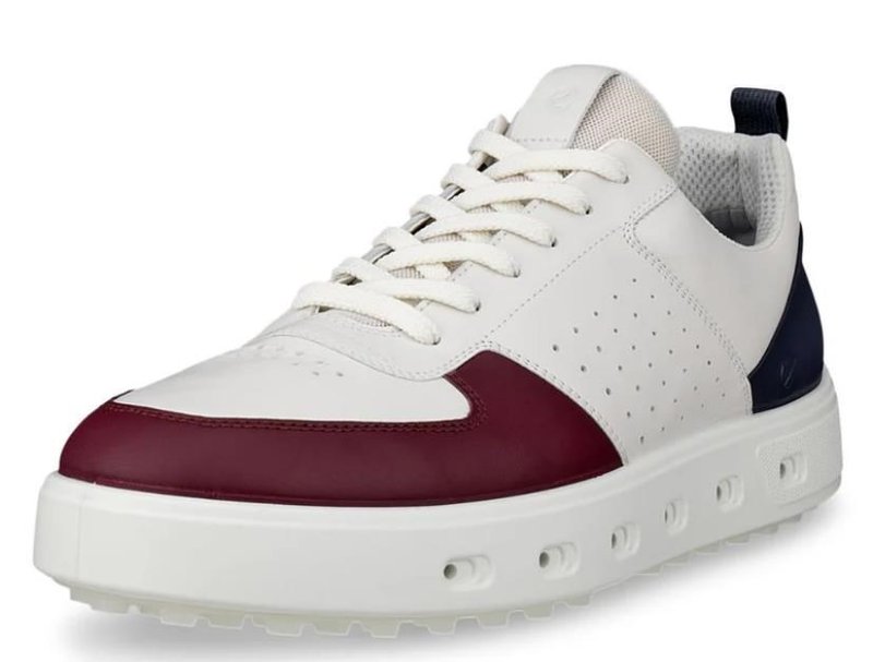 Ecco Street 720 dámske golfové topánky, dark ruby/white/marine