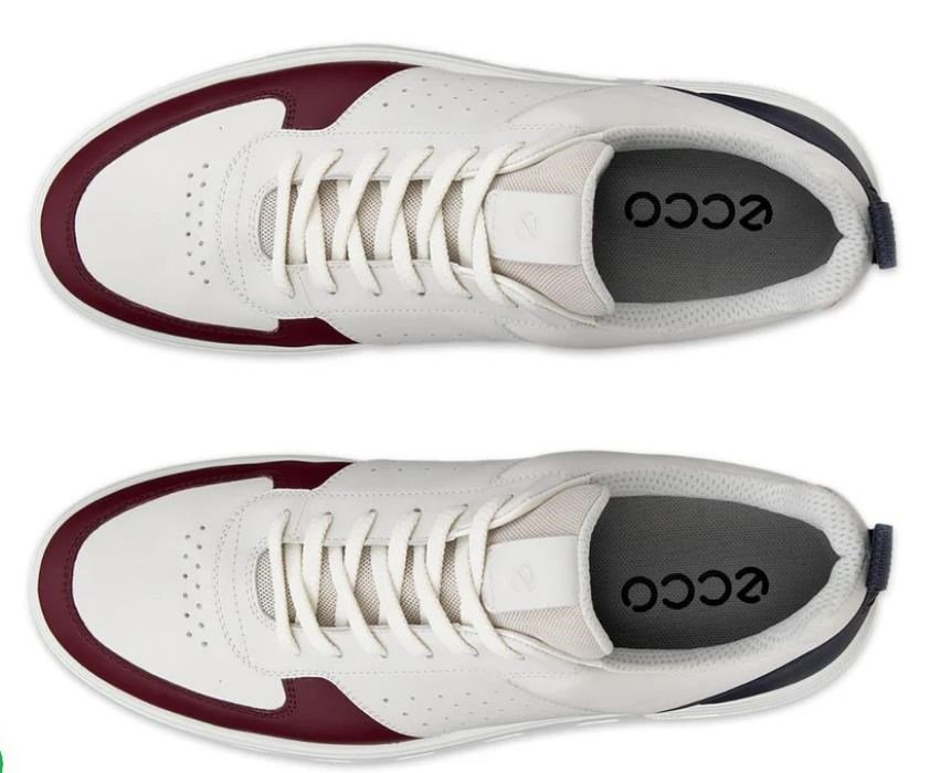 Ecco Street 720 dámske golfové topánky, dark ruby/white/marine