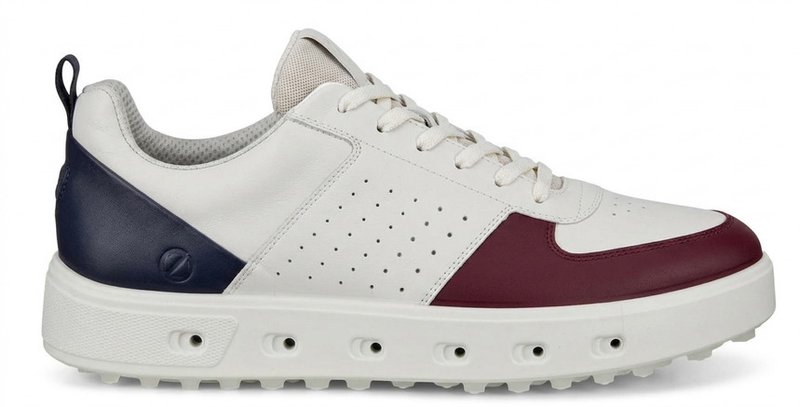 Ecco Street 720 dámske golfové topánky, dark ruby/white/marine
