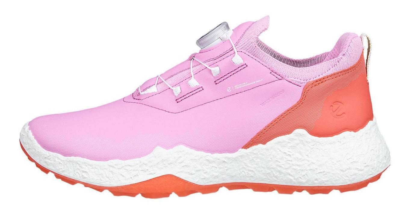 Ecco Biom H5 BOA dámske golfové topánky, lilac chiffon/burnt coral