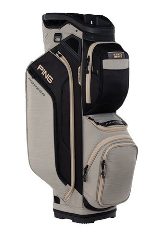 PING Pioneer 244 cart bag, heather sand/black