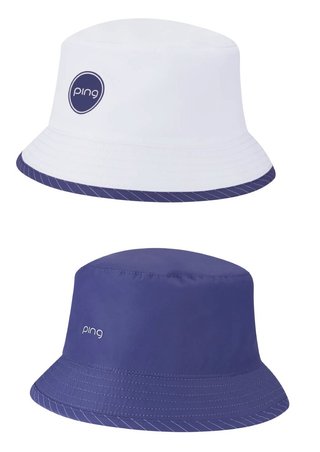 PING G Le4 dámsky reverzibilný bucket klobúk, biela/slivková