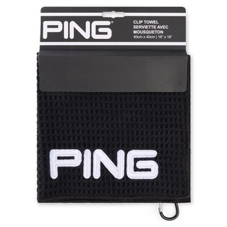 PING Clip golfový uterák, čierna