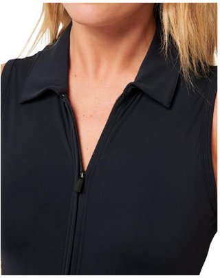 Travis Mathew Moveknit Sleeveless dámske polo, čierne
