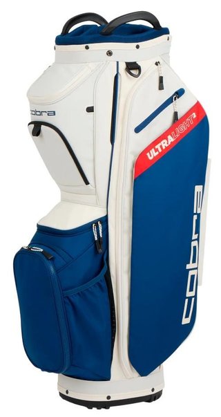 Cobra Ultralight 2 cart bag, sugared almond/estate blue/pop red