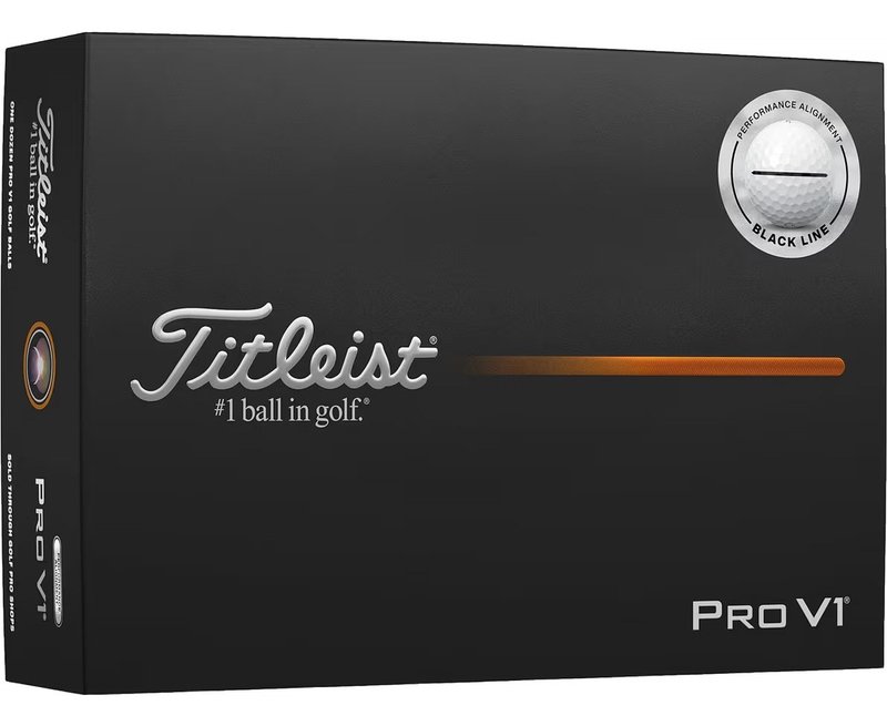 Titleist Pro V1 2025 golfové loptičky (12 loptičiek), Performance Alignment BLACK
