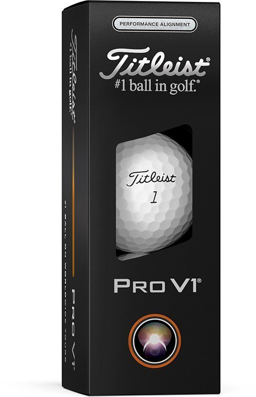 Titleist Pro V1 2025 golfové loptičky (12 loptičiek), Performance Alignment BLACK