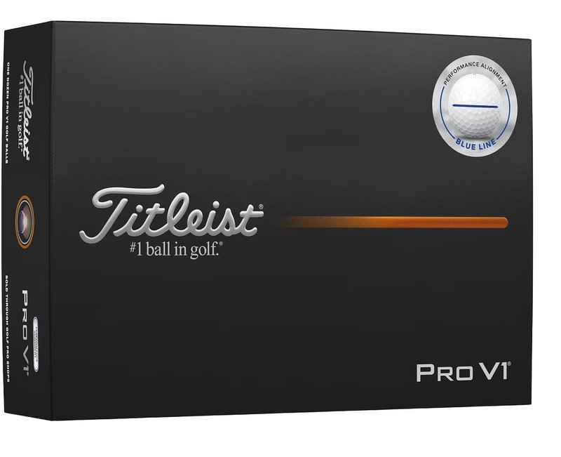 Titleist Pro V1 2025 golfové loptičky (12 loptičiek), Performance Alignment Blue