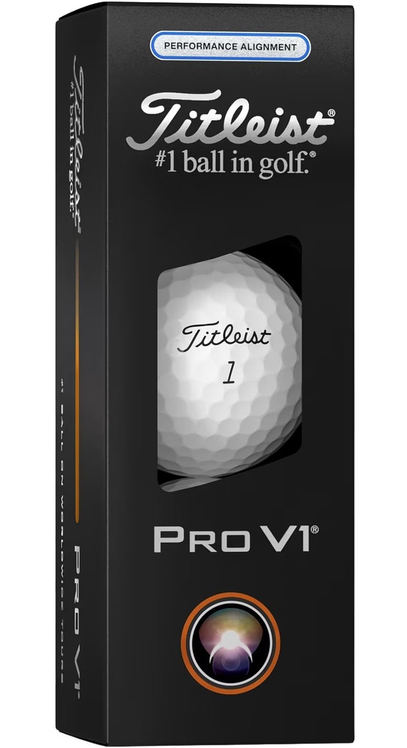 Titleist Pro V1 2025 golfové loptičky (12 loptičiek), Performance Alignment Blue