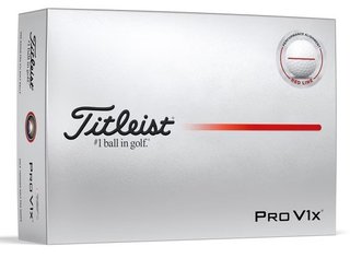 Titleist Pro V1x 2025 golfové loptičky, Performance Alignment RED