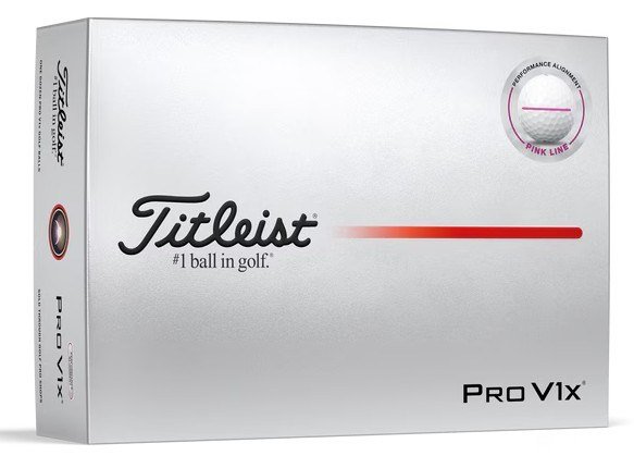 Titleist Pro V1x 2025 golfové loptičky, Performance Alignment PINK