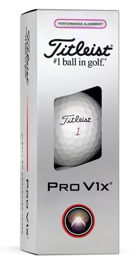 Titleist Pro V1x 2025 golfové loptičky, Performance Alignment PINK