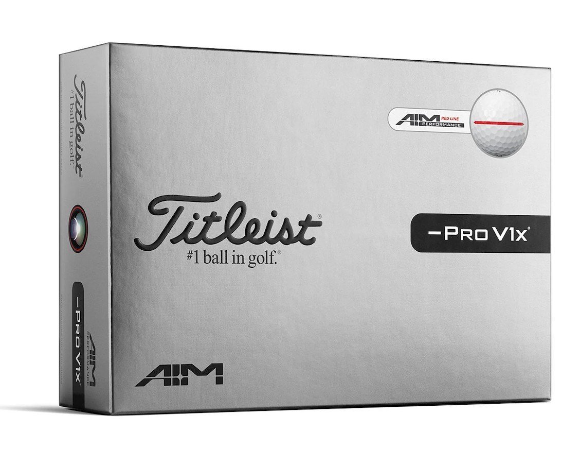Titleist Pro V1x Left Dash Performance Alignment RED golfové loptičky