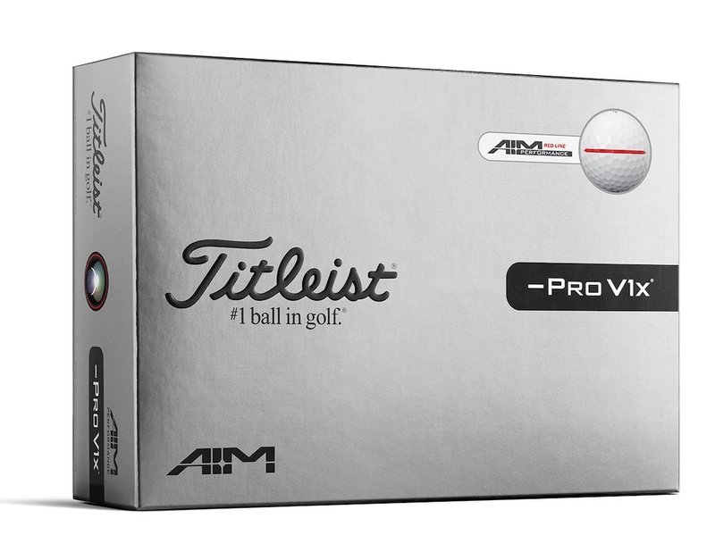 Titleist Pro V1x Left Dash Performance Alignment RED golfové loptičky