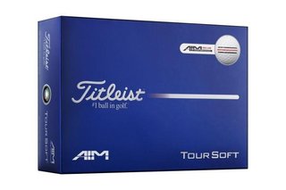 Titleist Tour Soft AIM Red golfové loptičky, červené