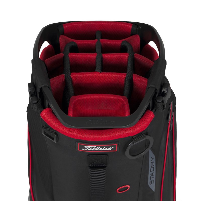 Titleist Hybrid 14 StaDry stand bag, čierna/čierna/červená