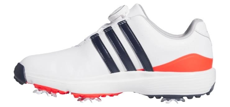 Adidas Tour360 24 Boa juniorské golfové topánky, biele