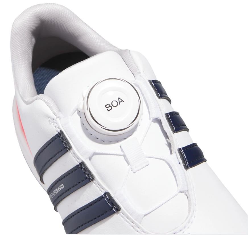 Adidas Tour360 24 Boa juniorské golfové topánky, biele