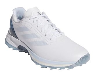 Adidas Adizero ZG Spikeless dámske golfové topánky, biele