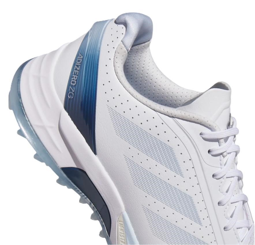 Adidas Adizero ZG Spikeless dámske golfové topánky, biele