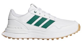 Adidas S2G 26 Spikeless juniorské golfové topánky, biele