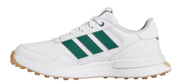 Adidas S2G 26 Spikeless juniorské golfové topánky, biele