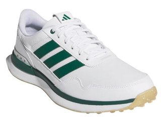 Adidas S2G 26 Leather Spikeless pánske golfové topánky, biele