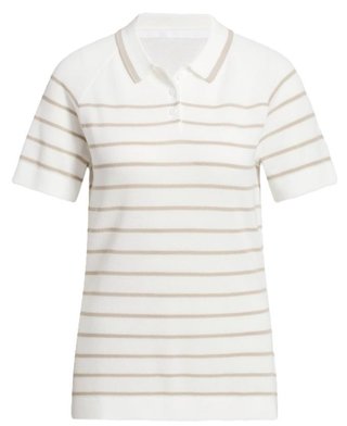 Adidas Ultimate365+ Stripe Knit dámske polo, biele