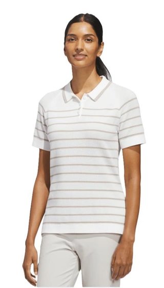 Adidas Ultimate365+ Stripe Knit dámske polo, biele