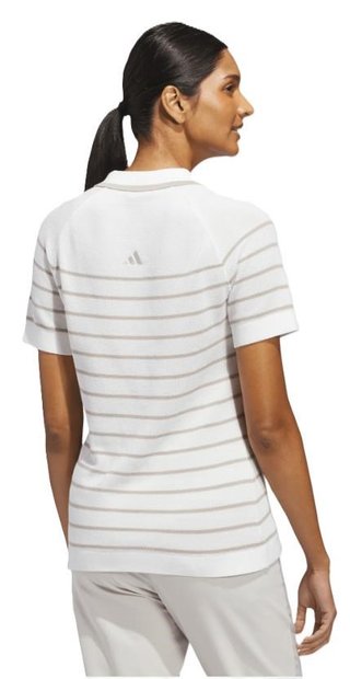 Adidas Ultimate365+ Stripe Knit dámske polo, biele
