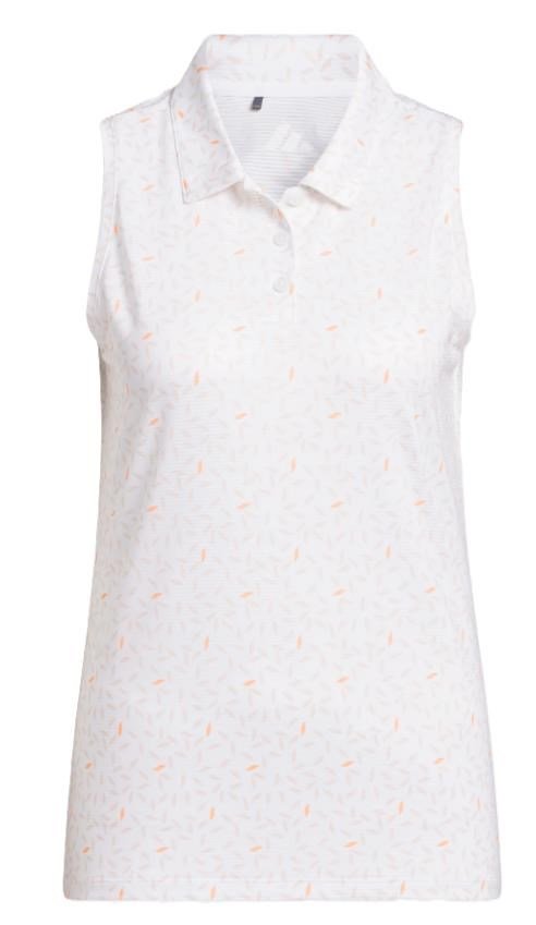 Adidas Ultimate365 All Over Print Sleeveless dámske polo, biele