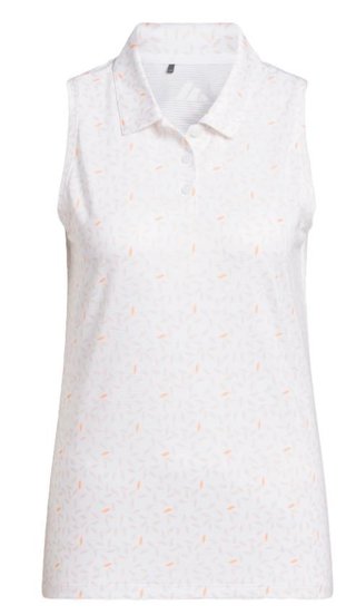 Adidas Ultimate365 All Over Print Sleeveless dámske polo, biele