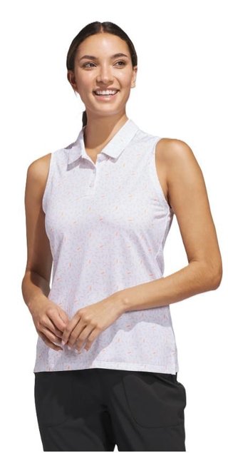 Adidas Ultimate365 All Over Print Sleeveless dámske polo, biele