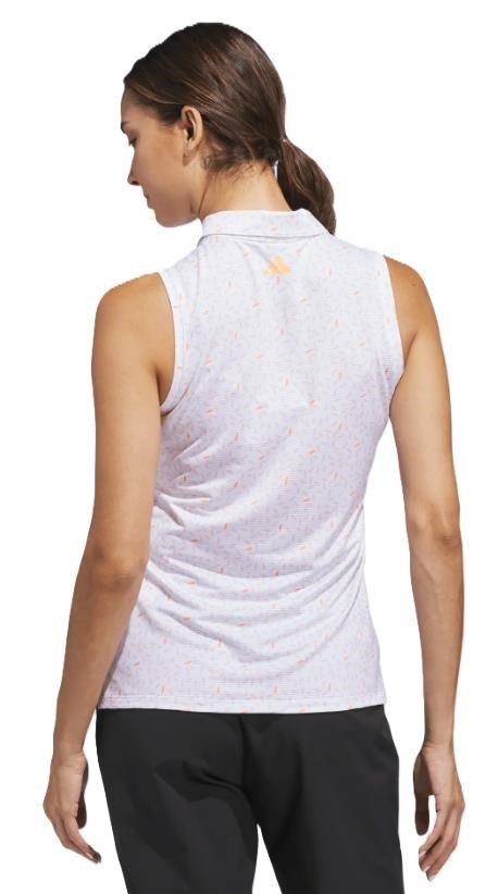 Adidas Ultimate365 All Over Print Sleeveless dámske polo, biele