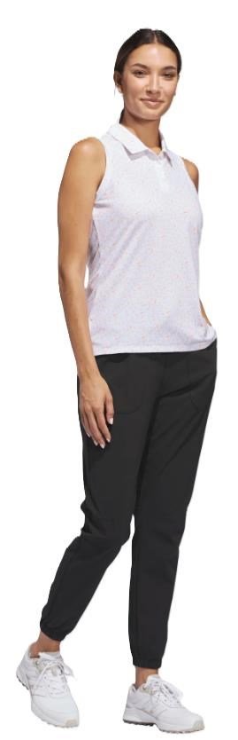 Adidas Ultimate365 All Over Print Sleeveless dámske polo, biele